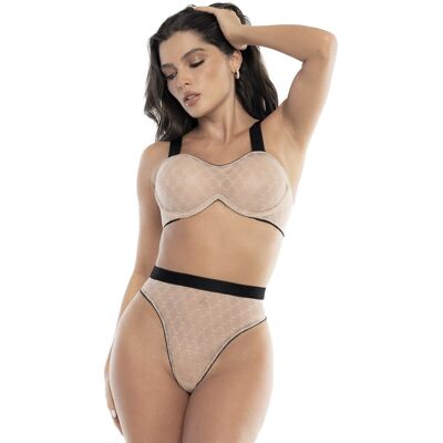 Mapalé Ensemble 2 pièces soutien-gorge et culotte Chair / Noir Mapalé Ensemble 2 pièces soutien-gorge et culotte Chair / Noir
