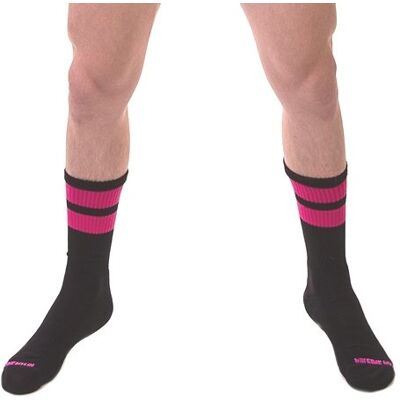 Barcode Berlin Chaussettes Gym Socks Noir-Rose fluo Barcode Berlin Chaussettes Gym Socks Noir-Rose fluo