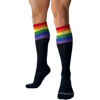 Barcode Berlin Chaussettes hautes Pride Football Noires Barcode Berlin Chaussettes hautes Pride Football Noires