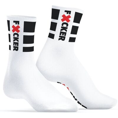 Chaussettes blanches Fucker SneakXX Chaussettes blanches Fucker SneakXX