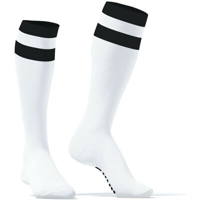 Chaussettes hautes Hard SneakXX Blanc-Noir Chaussettes hautes Hard SneakXX Blanc-Noir