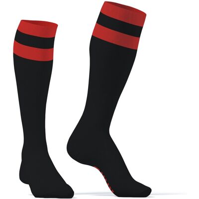 Chaussettes hautes Hard SneakXX Noir-Rouge Chaussettes hautes Hard SneakXX Noir-Rouge