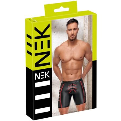 NEK Shorts à bandes rouges et empiècements en mesh NEK Shorts à bandes rouges et empiècements en mesh