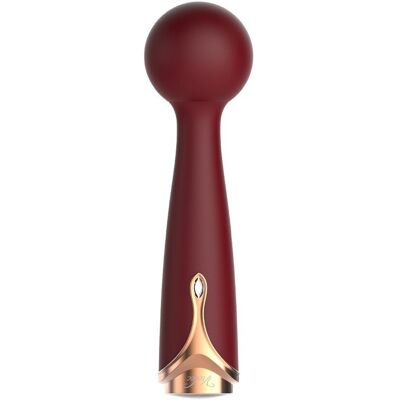 Viotec Firelick - Mini Wand Vibromasseur - Or & Vin Rouge Viotec Firelick - Mini Wand Vibromasseur - Or & Vin Rouge