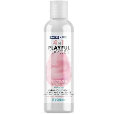 Swiss Navy 4 In 1 Lubrifiant Au Parfum Cotton Candy - 30ml/1oz Swiss Navy 4 In 1 Lubrifiant Au Parfum Cotton Candy - 30ml/1oz