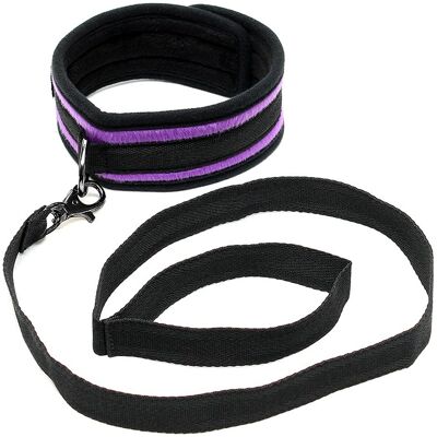 Rimba Collier Laisse Velcro - Noir et Violet Rimba Collier Laisse Velcro - Noir et Violet