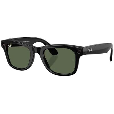 Rayban - Lunettes de soleil connectées - Ray-Ban META Wayfarer - Gen 2 Shiny Black/G15 Green - Noir Rayban - Lunettes de soleil connectées - Ray-Ban META Wayfarer - Gen 2 Shiny Black/G15 Green - Noir