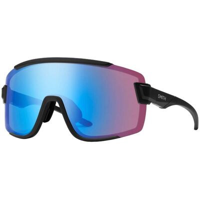Smith - Lunettes de soleil - Wildcat Matte Black ChromaPop Low Light Rose Blue Mirror - Noir Smith - Lunettes de soleil - Wildcat Matte Black ChromaPop Low Light Rose Blue Mirror - Noir