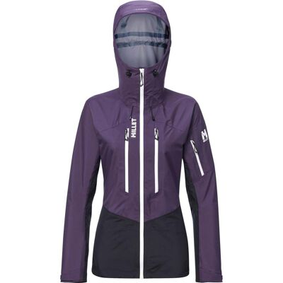Millet - Veste de ski de randonnée - M White 3L Jkt W Purple Velvet Black pour Femme - Taille S - Violet Millet - Veste de ski de randonnée - M White 3L Jkt W Purple Velvet Black pour Femme - Taille S - Violet