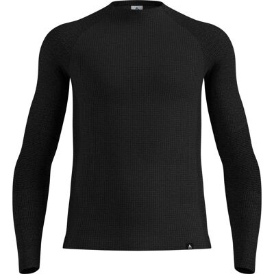 Odlo - Première couche technique en laine de mérinos - BL Top Crew Neck LS Seamless Performance M Black pour Homme en Laine - Taille XL - Noir Odlo - Première couche technique en laine de mérinos - BL Top Crew Neck LS Seamless Performance M Black pour Homme en Laine - Taille XL - Noir