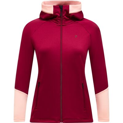Peak Performance - Polaire à séchage rapide - W Rider Essentials Zip Hood Vertical Zenit pour Femme - Taille XS - Bordeaux Peak Performance - Polaire à séchage rapide - W Rider Essentials Zip Hood Vertical Zenit pour Femme - Taille XS - Bordeaux