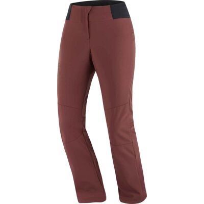 Salomon - Pantalon de ski stretch imperméable - Reason Pant W Rum Raisin pour Femme - Taille L - Bordeaux Salomon - Pantalon de ski stretch imperméable - Reason Pant W Rum Raisin pour Femme - Taille L - Bordeaux