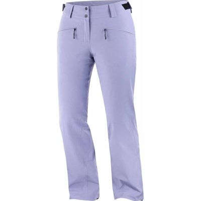 Salomon - Pantalon de ski isolant - Edge Pant W Blue Granite pour Femme - Taille S - Violet Salomon - Pantalon de ski isolant - Edge Pant W Blue Granite pour Femme - Taille S - Violet