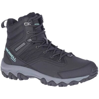 Merrell - Chaussures hivernales - Thermo Akita Mid Wp Black W pour Femme en Cuir - Taille 39 - Noir Merrell - Chaussures hivernales - Thermo Akita Mid Wp Black W pour Femme en Cuir - Taille 39 - Noir