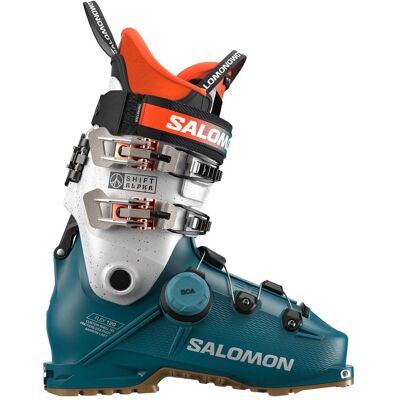 Salomon - Chaussures de ski all-mountain - Shift Alpha Boa 120 Dragonfly/Silver Met/Orange Tiger pour Homme en Aluminium - Taille 42 2/3-43 1/3 - Salomon - Chaussures de ski all-mountain - Shift Alpha Boa 120 Dragonfly/Silver Met/Orange Tiger pour Homme en Aluminium - Taille 42 2/3-43 1/3 -