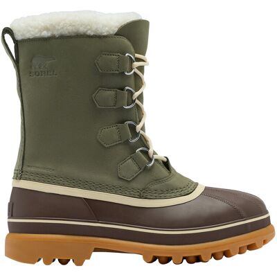 Sorel - Après-skis chauds et imperméables - Caribou WP Stone Green Tobacco pour Homme en Cuir - Taille 43,5 - Kaki Sorel - Après-skis chauds et imperméables - Caribou WP Stone Green Tobacco pour Homme en Cuir - Taille 43,5 - Kaki