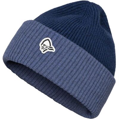 Norrona - Bonnet en coton organique - /29 Heavy Merinoull Contrast Beanie Indigo Night Melange en Laine - Navy Norrona - Bonnet en coton organique - /29 Heavy Merinoull Contrast Beanie Indigo Night Melange en Laine - Navy
