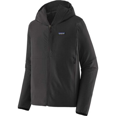 Patagonia - Polaire chaude et extensible zippée - M's R1 TechFace Hoody Black pour Homme - Taille S - Noir Patagonia - Polaire chaude et extensible zippée - M's R1 TechFace Hoody Black pour Homme - Taille S - Noir