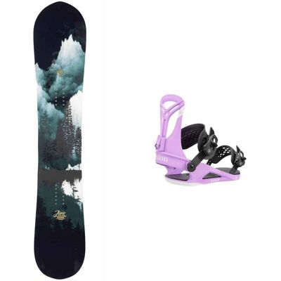 Rossignol - Packs (snowboard + fix) - Snowboard all-mountain - Pack Airis 2026 pour Femme en Bois - Noir Rossignol - Packs (snowboard + fix) - Snowboard all-mountain - Pack Airis 2026 pour Femme en Bois - Noir