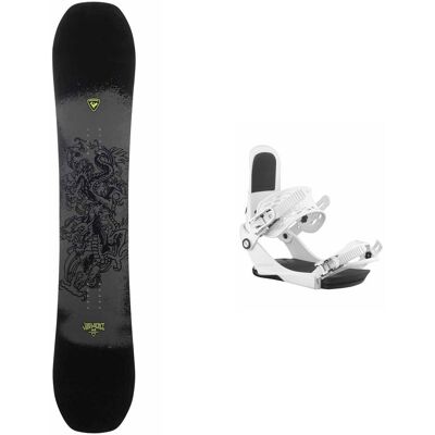 Rossignol - Packs (snowboard + fix) - Snowboard freestyle/all-mountain - Pack Jibfluence 2026 en Bois - Noir Rossignol - Packs (snowboard + fix) - Snowboard freestyle/all-mountain - Pack Jibfluence 2026 en Bois - Noir
