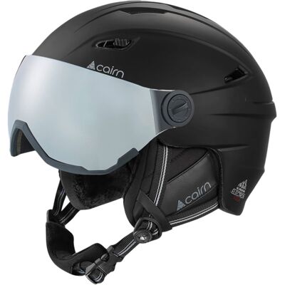 Cairn - Casque de ski/snowboard à visière - Electron Visor Noir Mat - Taille 53-54 cm Cairn - Casque de ski/snowboard à visière - Electron Visor Noir Mat - Taille 53-54 cm