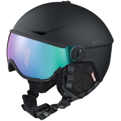 Cairn - Casque de ski/snowboard - Rise Visor Pure Mat Black Cameleon - Taille 54-56 cm - Noir Cairn - Casque de ski/snowboard - Rise Visor Pure Mat Black Cameleon - Taille 54-56 cm - Noir