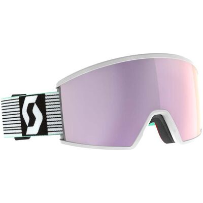 Scott - Masque de ski - Ambit White/Mint Green AMP Lavender Chrome S3 en Silicone - Blanc Scott - Masque de ski - Ambit White/Mint Green AMP Lavender Chrome S3 en Silicone - Blanc