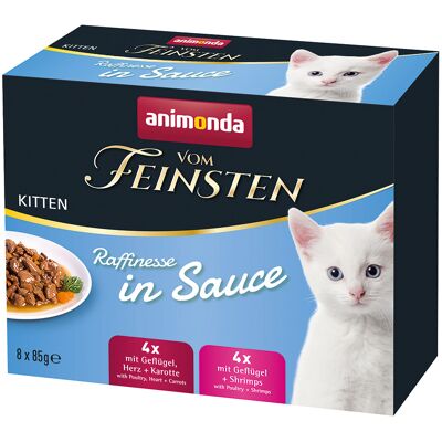 8x85g Lot mixte animonda Vom Feinsten Kitten Raffinesse en sauce pour chaton 8x85g Lot mixte animonda Vom Feinsten Kitten Raffinesse en sauce pour chaton