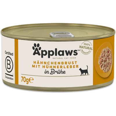 6x70g Applaws blanc de poulet avec foie de poulet - Pâtée pour chat 6x70g Applaws blanc de poulet avec foie de poulet - Pâtée pour chat