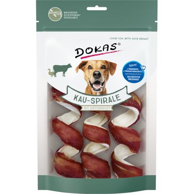 Lot économique : 2x110g Dokas Spirale à mâcher à la poitrine de canard 6 pièces friandises pour chien Lot économique : 2x110g Dokas Spirale à mâcher à la poitrine de canard 6 pièces friandises pour chien