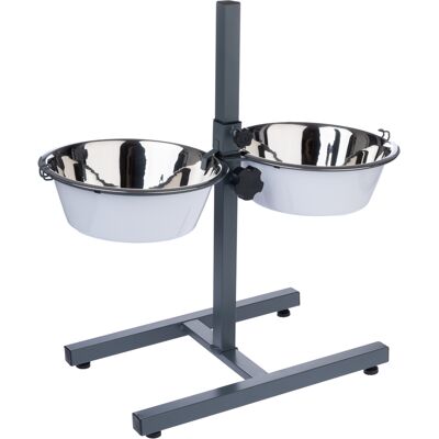 TIAKI gamelle double avec support réglable 2x4280ml, 29cm gamelle pour chien TIAKI gamelle double avec support réglable 2x4280ml, 29cm gamelle pour chien