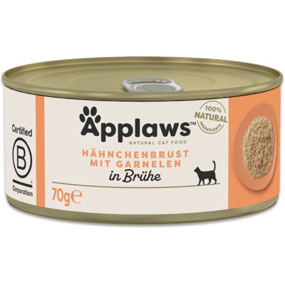 6x70g Applaws blanc de poulet avec crevettes - Pâtée pour chat 6x70g Applaws blanc de poulet avec crevettes - Pâtée pour chat