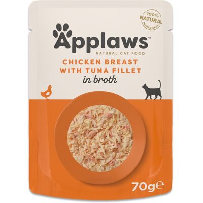 Applaws - Poitrine de poulet avec filet de thon en bouillon - 70g Applaws - Poitrine de poulet avec filet de thon en bouillon - 70g