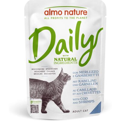 12x70g cabillaud, crevettes Almo Nature Daily Menu - Pâtée pour chat 12x70g cabillaud, crevettes Almo Nature Daily Menu - Pâtée pour chat