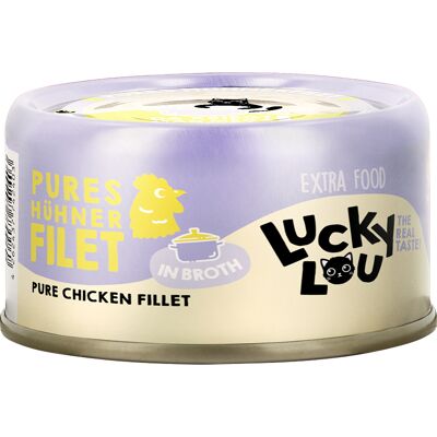 12x70g Extra Food Filet au bouillon filet de poulet Lucky Lou nourriture humide pour chat 12x70g Extra Food Filet au bouillon filet de poulet Lucky Lou nourriture humide pour chat