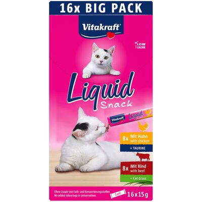 Gâteries liquides pour chiens et chats Vitakraft - Bœuf & Poulet 240g Gâteries liquides pour chiens et chats Vitakraft - Bœuf & Poulet 240g