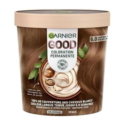 Garnier - 6.0 Mochaccino Brown - Couverture des Grises - Dye Permanente Replen Kit Garnier - 6.0 Mochaccino Brown - Couverture des Grises - Dye Permanente Replen Kit