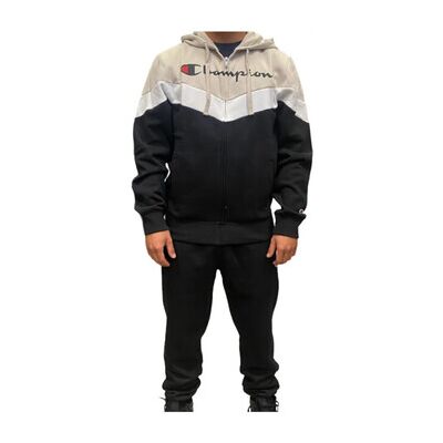 Champion Archive Beige Ensemble de survêtement en polaire coton-polyester Champion Archive Beige Ensemble de survêtement en polaire coton-polyester