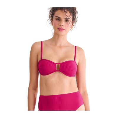 Maillots de bain Lisca Haut maillot de bain bandeau préformé sans armatures FLORIDA Rose EU S,EU M,EU L Dames Maillots de bain Lisca Haut maillot de bain bandeau préformé sans armatures FLORIDA Rose EU S,EU M,EU L Dames
