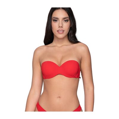 Maillots de bain Luna Splendida Haut maillot de bain bandeau préformé BLUE SENSE Rouge 85C,95C Dames Maillots de bain Luna Splendida Haut maillot de bain bandeau préformé BLUE SENSE Rouge 85C,95C Dames