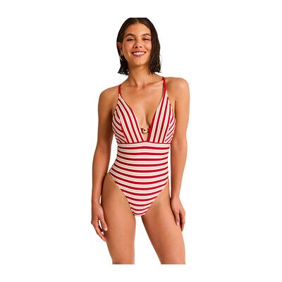 Maillots de bain Selmark Maillot de bain une pièce triangle préformé SAILOR Rouge 100B,90B Dames Maillots de bain Selmark Maillot de bain une pièce triangle préformé SAILOR Rouge 100B,90B Dames