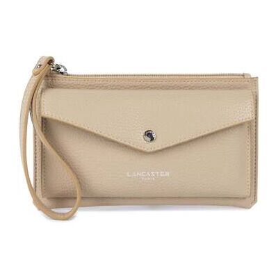 Pochette LANCASTER Pochette Zippé Maya Double KBA Beige Foncé Beige Unique Dames Pochette LANCASTER Pochette Zippé Maya Double KBA Beige Foncé Beige Unique Dames