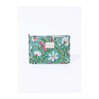 Trousse La Fiancee Du Mekong Petite pochette matelassée imprimée coton LISETTE Vert Unique Dames Trousse La Fiancee Du Mekong Petite pochette matelassée imprimée coton LISETTE Vert Unique Dames