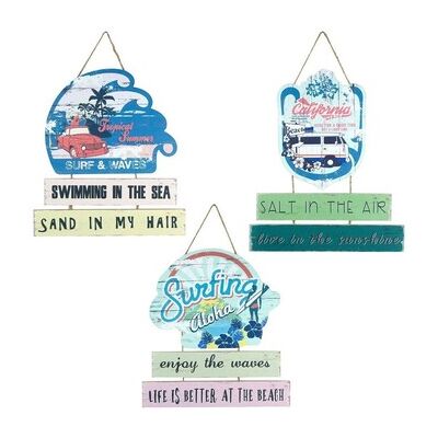 Signes Grimalt - Ensemble de 3 plaques murales Surf Multicolores - Décoration murale Signes Grimalt - Ensemble de 3 plaques murales Surf Multicolores - Décoration murale
