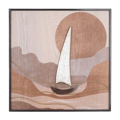 Tableaux, toiles Signes Grimalt Décoration Murale Voilier Marron 50x50 cm Heren Tableaux, toiles Signes Grimalt Décoration Murale Voilier Marron 50x50 cm Heren