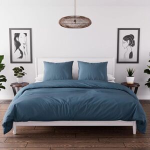 SH0P&CITY Ensemble housse de duvet en microfibre - Lit double 220x240 cm - Bleu canard - Parure de lit SH0P&CITY Ensemble housse de duvet en microfibre - Lit double 220x240 cm - Bleu canard - Parure de lit