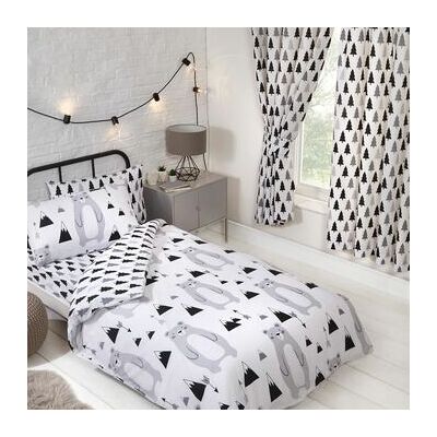 Pertemba FR - Home Bedding & Beyond Scandi Bear Forest Ensemble Drap-housse Noir/blanc/multicolore Junior - Ensemble Drap-housse Pertemba FR - Home Bedding & Beyond Scandi Bear Forest Ensemble Drap-housse Noir/blanc/multicolore Junior - Ensemble Drap-housse