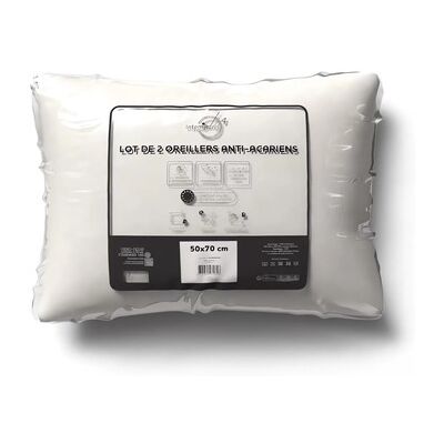 Lot de 2 Oreillers Anti-Acariens 50x70cm Lot de 2 Oreillers Anti-Acariens 50x70cm
