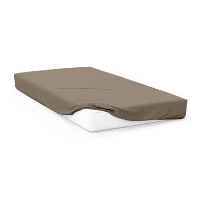 Soleil d'ocre Taupe Drap housse en jersey de coton Soleil d'ocre Taupe Drap housse en jersey de coton