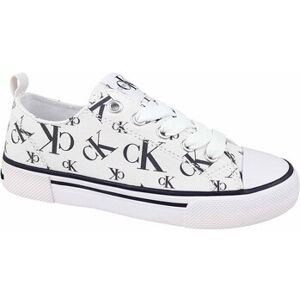 Baskets basses enfant Calvin Klein Jeans Logo All Over Blanc 28,31,33,34 Jongens Baskets basses enfant Calvin Klein Jeans Logo All Over Blanc 28,31,33,34 Jongens